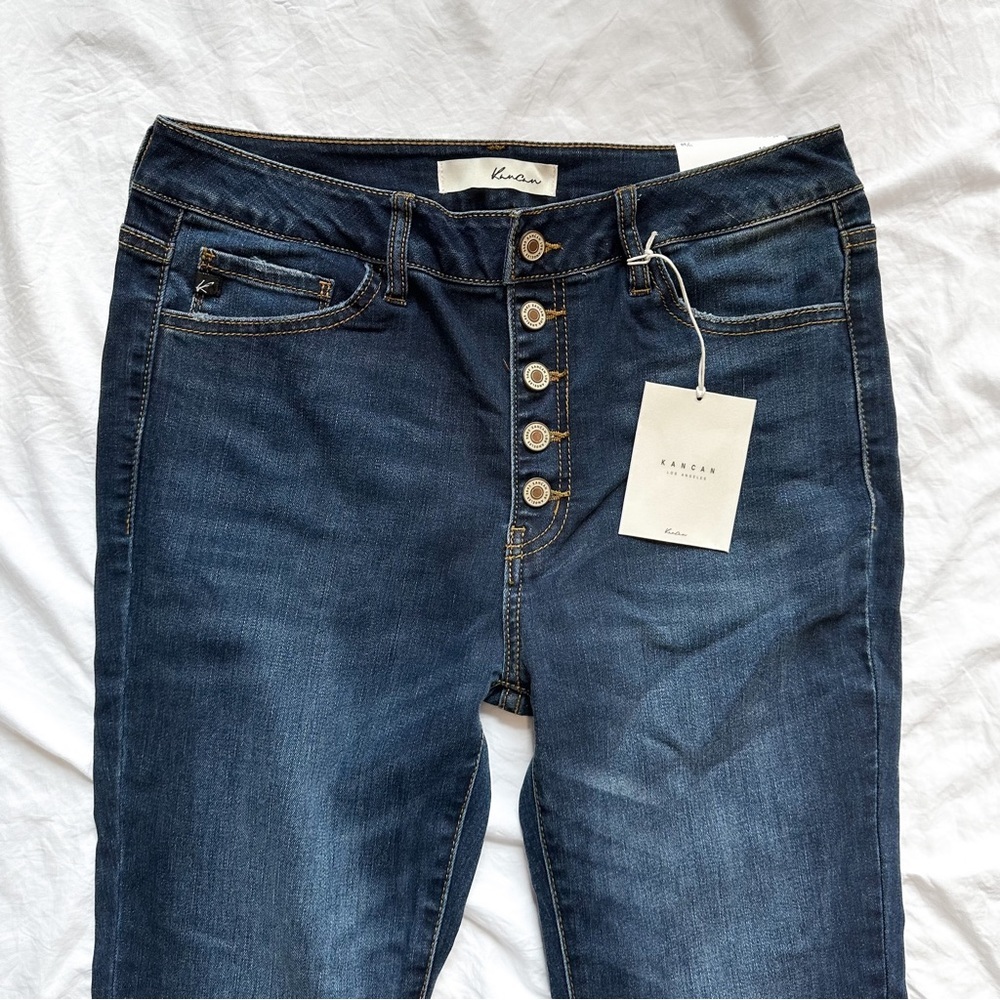 Kancan Nwt High Rise Button Front Super Skinny Je… - image 2